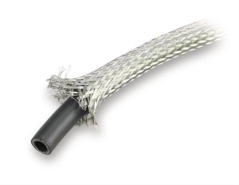 Earl's Performance Tube-Braid Hose Covers 921013ERL Sleeving, Tube-Braid, Stainless Steel, 3/8 in. Minimum Diameter, 5/8 in. Maximum Diameter, 10 ft. Long, Each