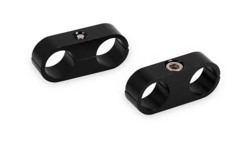 Earl's Performance Hose and Tubing Clamps 167519ERL Line Mounting Clamps, 2 Capacity, Aluminum, Black Anodized, 0.531 in. O.D., Pair