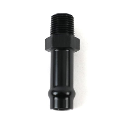 Earl's Performance Vapor Guard Hose Ends 781662ERL Ends, Guard, Socketless Barb, Straight, 3/8 in. Size, Aluminum, Black Anodized, 1/8 in. NPT Adapter Size, Male Threads, Each