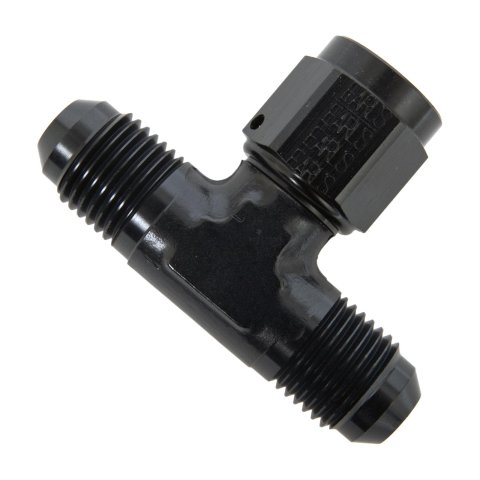 Earl's Performance Tee Adapter Fittings AT925106ERL Fitting, Adapter, Aluminum, Black Anodized, Each