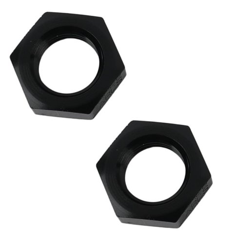 Earl's Performance Bulkhead Nuts AT592406ERL Fitting, Nut, -6 AN, Female Thread, Aluminum, Black Anodized, Pair