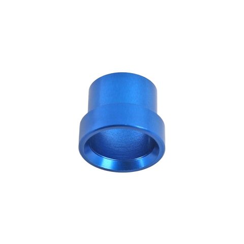 Earl's Performance Sleeves 981908ERL Fitting, Tube Sleeve, -8 AN, Aluminum, Blue Anodized, Each