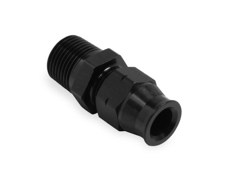 Earl's Performance Tube Adapter Fittings AT165206ERL Fitting, Adapter, NPT to Tubing, Straight, Aluminum, Black Anodized, 3/8 in. NPT, 3/8 in., Each