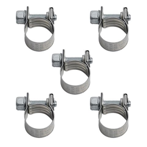 Earl's Performance Vapor Guard Hose Clamps 750005ERL Clamps, Guard, Compression Style, Screw-type Clamps, Stainless Steel, Natural, 0.313 in. O.D., Set of 5