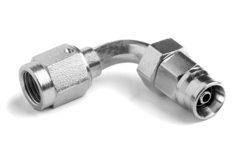 Earl's Performance Speed-Seal Hose Ends 609103ERL Fitting, End, Speed-Seal, 90 Degree, -3 AN Hose, -3 AN Female, Steel, Zinc Plated, Each