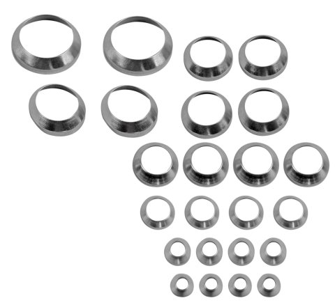 Earl's Performance Conical Seals 169101ERL Seals, Four of Each Size -3 AN, -4 AN, -6 AN, -8 AN, -10 AN, -12 AN, -16 AN, Aluminum, Set of 28