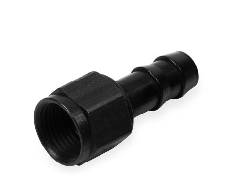 Earl's Performance Super Stock Hose Ends AT700145ERL Fitting, End, Stock, Straight, Aluminum, Black Anodized, -4 AN Male, -4 AN Female, Each