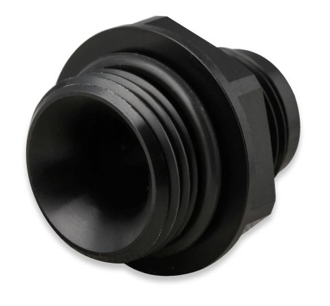 Earl's Performance AN to Straight Cut O-Ring Fittings AT585108ERL Fitting, Adapter, Cut, Straight, Aluminum, Black Anodized, -8 AN, -10 AN, Pair