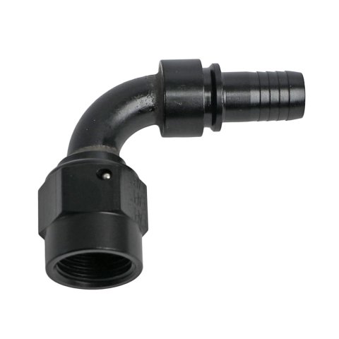 Earl's Performance UltraPro Hose Ends 689106ERL Ends, UltraPro, 90 degree, -6 AN Size, Crimp Non-swivel, Aluminum, Black, Each