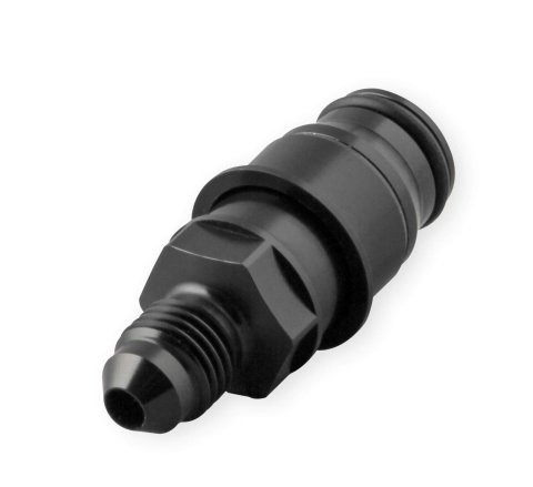 Earl's Performance Clutch Adapter Fittings LS0024ERL Fitting, Quick-disconnect, Straight, Male -4 AN, Aluminum, Black Anodized, Each