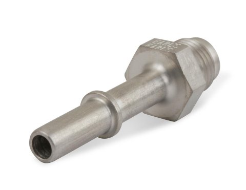 Earl's Performance Quick-Disconnect Fittings 961964ERL Fuel Rail Fitting, Stainless Steel, Natural, 5/16 in. Tube Quick Connect to -6 AN Male Threads, Each