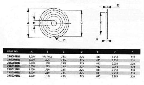 Earl's Performance Seals-It Firewall Grommets 29G008ERL Hose Grommet, Seals-It, Grommet Seal, 3 in. Outside Diameter, -8 AN Hose, Each