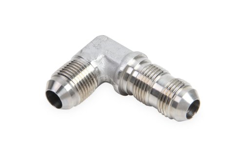 Earl's Performance Bulkhead Adapter Fittings SS983306ERL Fittings, Adapter, 90 degree, -6 AN Male Threads, Stainless Steel, Natural, Each