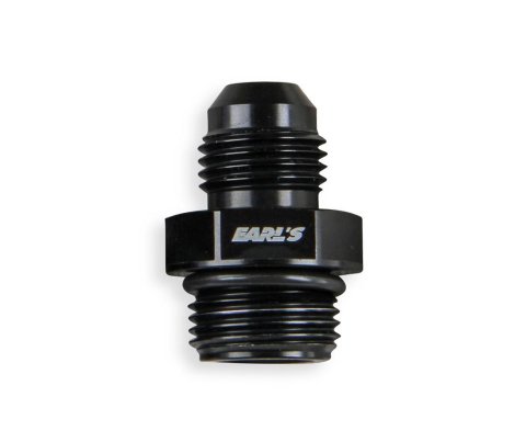 Earl's Performance BSPP Adapter Fittings AT9919DECERL Fitting, Adapter, AN to BSPP, Straight, Aluminum, Black Anodized, -6 AN, 3/8 in. BSPP, Each