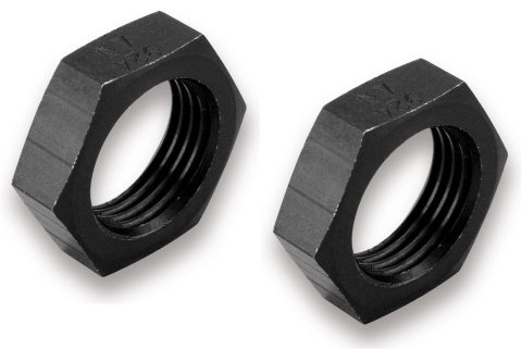 Earl's Performance Bulkhead Nuts AT592403ERL Fitting, Nut, -3 AN, Female Thread, Aluminum, Black Anodized, Pair