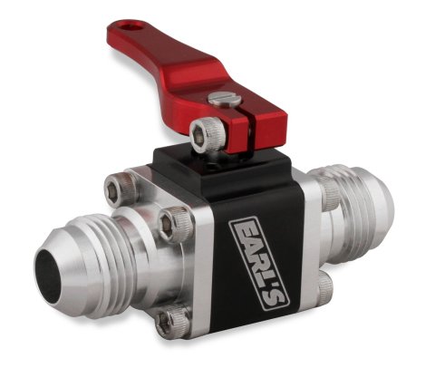 Earl's Performance UltraPro Ball Valves 230508ERL Valve, -8 AN Male to -8 AN Male, Aluminum, Anodized, Each