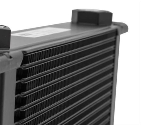 Earl's Performance UltraPro Oil Coolers 413ERL Fluid Coolers, UltraPro, 13-Row, Stacked Plate, 3.94 in. Height, Aluminum, Black, -10 AN O-Ring Female Ports, Each