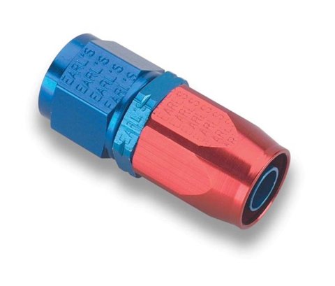 Earl's Performance Auto-Fit Hose Ends 300112ERL Fitting, End, Auto-Fit, Straight, -12 AN to Female -12 AN, Aluminum, Red/Blue, Each