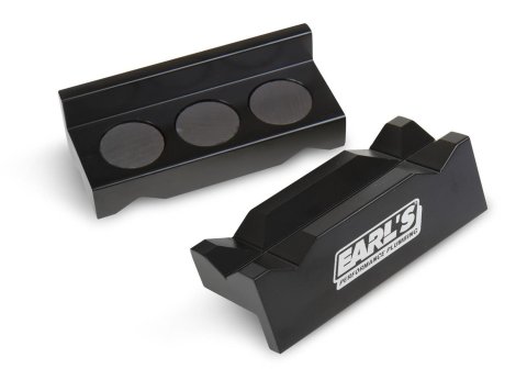 Earl's Performance Vise Jaw Liners 1044ERL Protectors, Nylon, Black, Inserts, Internal Magnets 4 in., Pair