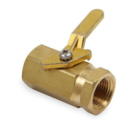 Earl's Performance Shut-Off Valves 230507ERL Valve, Brass, 3/8 in. NPT Female, Each
