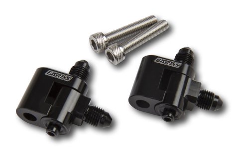 Earl's Performance LS Steam Vent Adapters LS9808ERL Adapters, Coolant Crossover Components, -3 AN Size, Aluminum, Black, Chevy, Small Block LS, Pair
