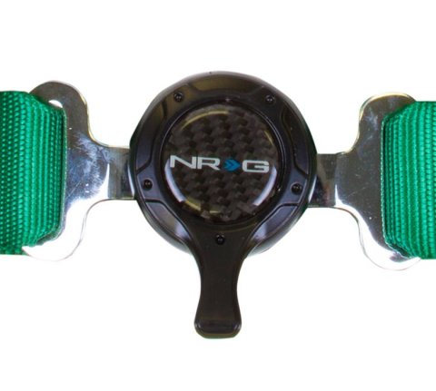 NRG Seat Belt 4-Point Harness SBH-4PCGN Harness, Complete, 4-Point, Camlock, Green, 2 in., Individual Shoulders, Pull Down, Bolt-In, Floor Mount, Each