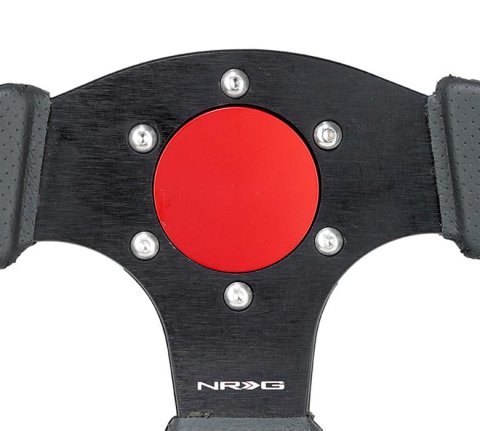 NRG Round Flush Horn Delete Plates STR-150RD Plate Fitting- Red