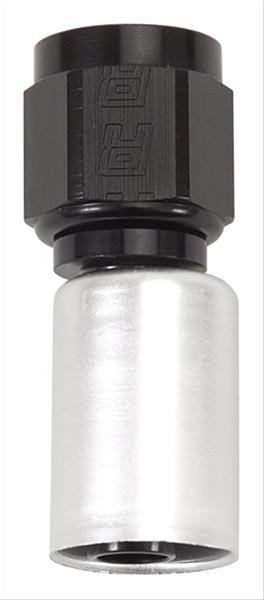 Russell ProClassic Crimp Hose Ends 610468 Fitting, End, Full Flow, On, Straight, -6 AN to Female -6 AN, Aluminum, Black/Clear, Set 25
