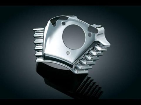 Kuryakyn Throttle Servo Motor Covers 8657 Exterior Trim Accent, Motor, Aluminum, Chrome, Harley-Davidson®, Each
