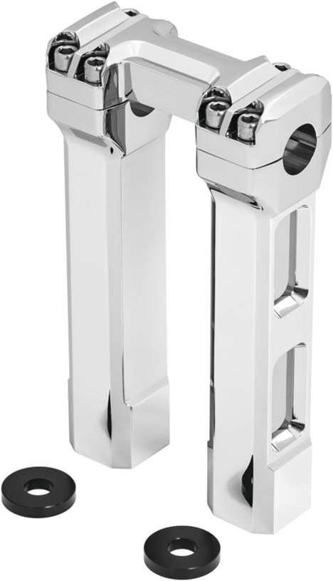 Kuryakyn Handlebar Mounts 505122 8" BILLET HANDLBR RISERS CHR