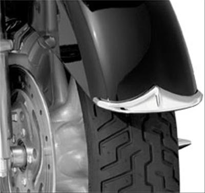 Kuryakyn Fender Accents 8642 Accent, Front Fender, ABS Plastic, Chrome, Adhesive Installation, Harley-Davidson®, Each