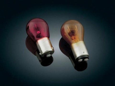 Kuryakyn Colored Turn Signal Bulbs 4813 Light Bulbs, Incandescent, 1157, Amber, Each