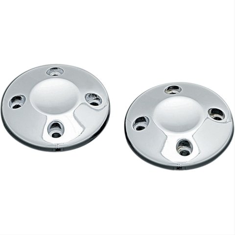 Kuryakyn Grip End Caps 6244 Cap, Aluminum, Chrome, Each