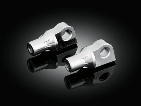Kuryakyn Foot Peg Mounts 8880 Mounts, Front, Serrated H-D Style Male Mounts, Steel, Chrome, Pair