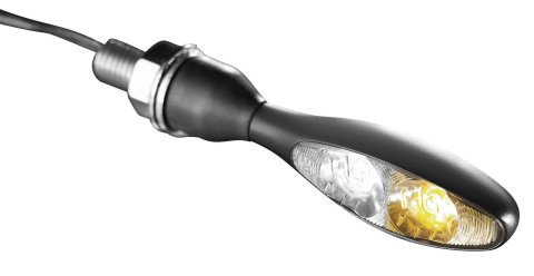 Kuryakyn Kellermann Micro 1000 Collection Turn Signals 2531 Signal, 1000, LED, Clear Lens, White/Amber Light, Black Housing, Each