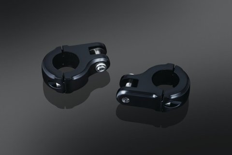 Kuryakyn Brute Highway Peg Mounts 7616 Foot Mounts, Highway, Front, Steel, Black, Pair