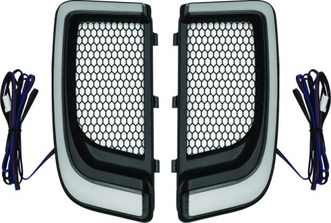 Kuryakyn Tracer LED Fairing Lower Grilles 5064 TRACER LWR FAIRING GRLL BLK