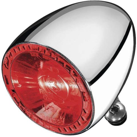 Kuryakyn Kellermann Bullet 1000 Marker Lights 2860 Turn Signal, 1000, LED, Clear Lens, Red Light, Chrome Housing, Each
