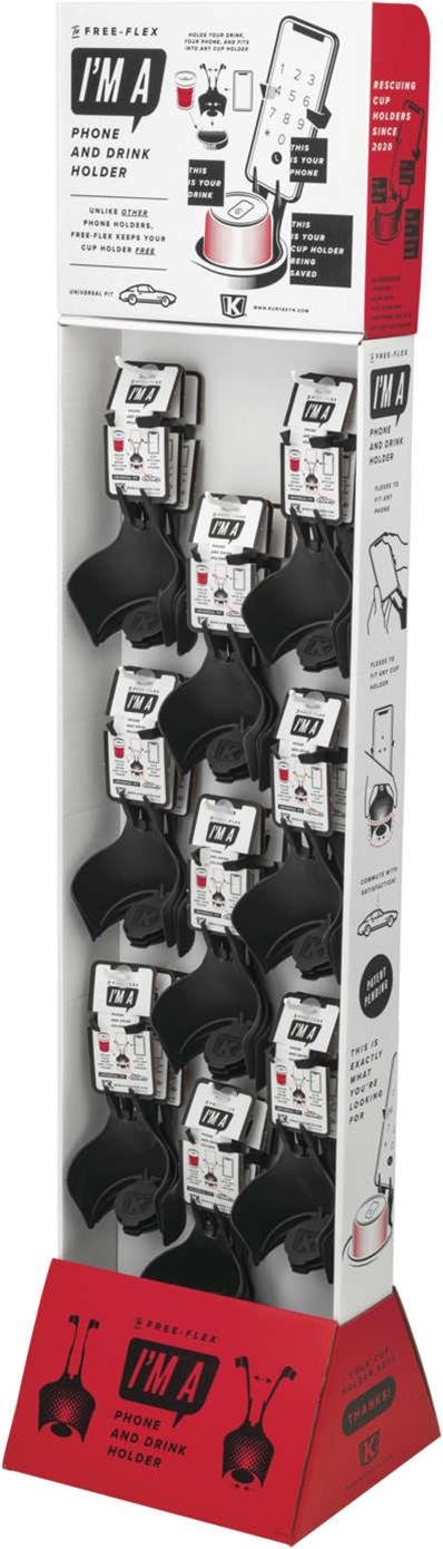 Kuryakyn Mobile and Media Device Holders 505128 Display Free-Flex Cup Holder Display FREE-FLX CP/PHN HLDR27CNT DSP