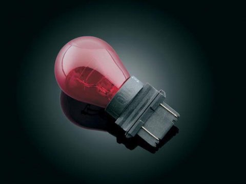 Kuryakyn Colored Turn Signal Bulbs 4812 Light Bulbs, Incandescent, 3157, Red, Each