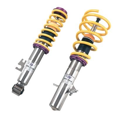 KW Variant 1 Coilover Kits 10220065 Coilovers, Front and Rear, Twin-Tube, Stainless Steel, Mini, Kit