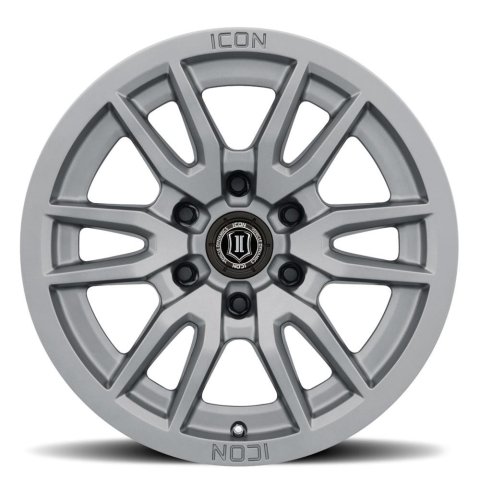 Icon Alloys Vector 6 Titanium Wheels 17x8.5 Wheel, VECTOR TITANIUM - 17 X 8.5 / X 5.5 / 25MM / 5.75" BS