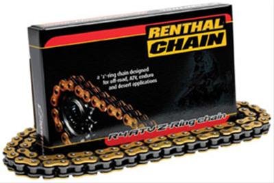 Renthal R4 ATV Z-Ring Drive Chains C302 Chain, Z-Ring, 520 Size, 100-Links, 8,093 lbs./in. Tensile Strength, Gold/Black, Each