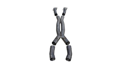 Corsa Off-Road X-Pipes for 2006-2011 CORVETTE - 14354 Exhaust Crossover Pipe, X-Pipe, Stock Manifold, 3 in. Diameter, Stainless Steel, Natural, Chevy, Each