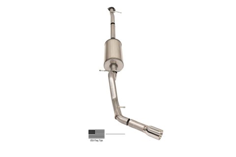 Corsa Sport Exhaust Systems for 2017-2022 COLORADO - 14928USA System, Sport, Cat-back, Single, Stainless Steel, Natural, Polished Tip with American Flag Logo, Side Exit, Chevrolet, 3.6L, Kit
