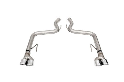 Corsa Track Exhaust Systems for 2018-2023 MUSTANG - 21087 Exhaust, Axle-Back Dual Rear, Series 3.0 in. System with 4.0 in. Polished Tips, Ford, Kit