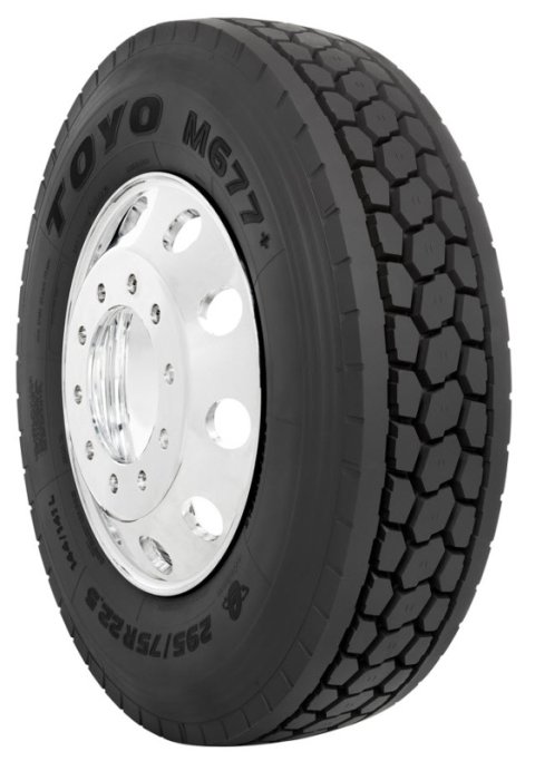 Toyo M671A Tires 295/75R22.5 Tires, M677+, 295/75R22.5, Blackwall, Radial, Drive Tire, G Load Range, 6,175 lb. Load, Each