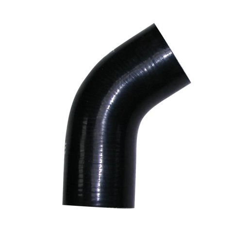 Pacific Performance Engineering Silicone Tubing Couplers 115900000 Coupler, 45 degree Elbow, Silicone, Black, 2.25 in. Inlet/Outlet Diameter, Each
