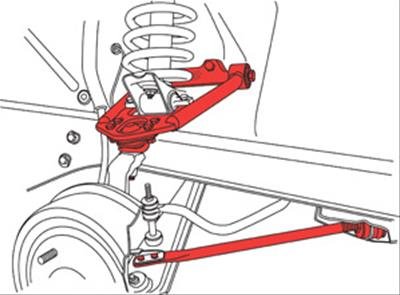 SPC Performance Control Arms 94215 Arm, Fully Adjustable Style, Steel, Black, Ball Joint, Caster Rod, Front Upper, Ford, Mercury, Each