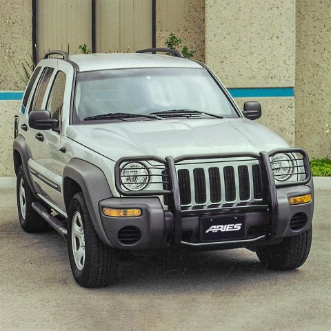 Aries Automotive 3 in. Round Side Bars 201002 Step Bars, Side, inch, Steel, Black Powdercoated, Jeep, Pair